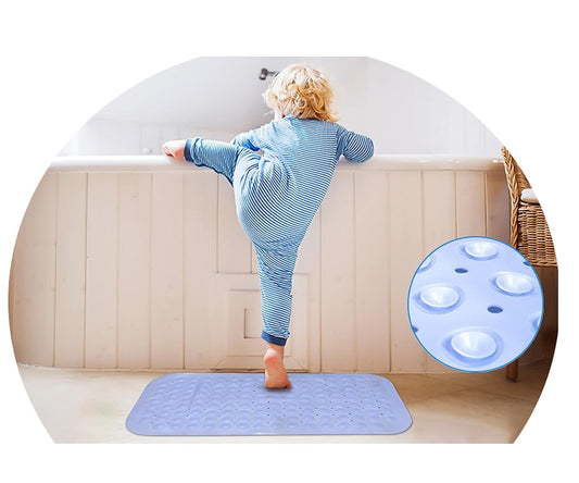 Kentryn XL Anti-Slip PVC Silicone Bath Mat with Suction Cups & Drain Holes for Bathroom & Kitchen