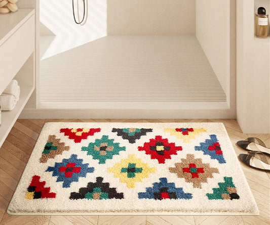 BOCIS Cascade Super Soft Anti-Skid Microfiber Mat (40x60 cm), 2000 GSM, Highly Absorbent & Comfortable Floor Rug