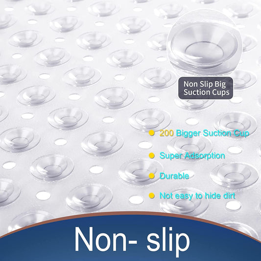 GURAK Blue PVC Bathroom Door Mat – Long Anti-Skid, Slip-Resistant Bath Floor Mat