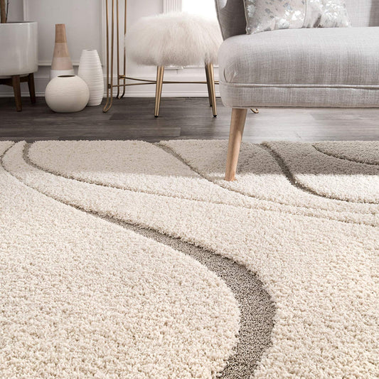 BEAUHOMES  Super Ultra Soft Shaggy Carpet – Handcrafted, Anti-Skid, Silk Touch, 3x5 Feet Rectangular Floor Rug