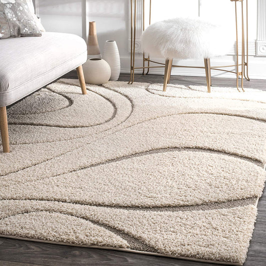 BEAUHOMES  Super Ultra Soft Shaggy Carpet – Handcrafted, Anti-Skid, Silk Touch, 3x5 Feet Rectangular Floor Rug