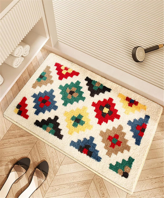 BOCIS Cascade Super Soft Anti-Skid Microfiber Mat (40x60 cm), 2000 GSM, Highly Absorbent & Comfortable Floor Rug