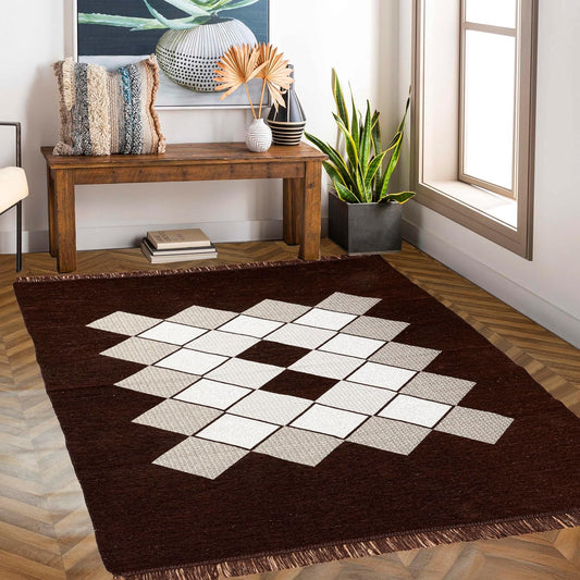 aRoma Chenille Velvet Carpet 5x7 ft – Soft, Non-Slip Designer Rug for Living Room, Bedroom & Hall – 150x210 cm Trendy Dari